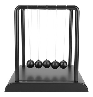Adorno Escritorio 18,5 x 12 x 20 cm Bola de Péndulo de Ciencia Física Péndulo de Newton 5 Bolas Juguete Divertido de Escritorio de Bola de Cuna Newton 