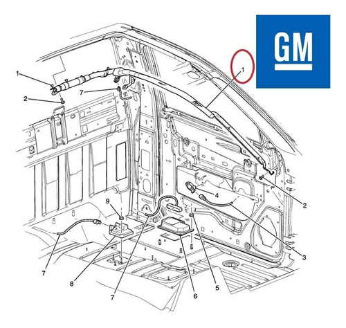 Inflador Airbag Techo Lh Silverado 08-14 20866705 Original