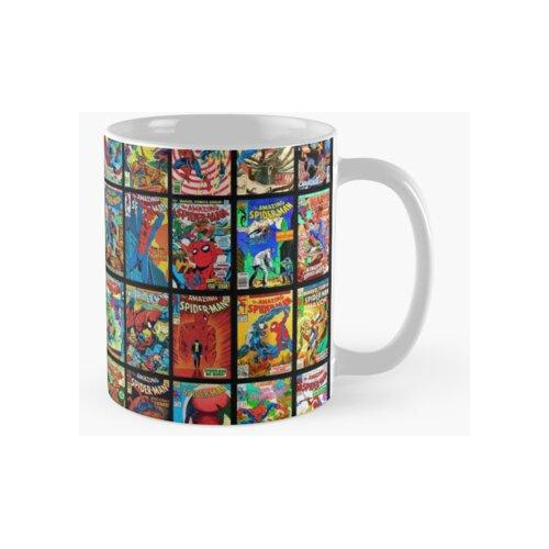 Taza Colección De Cómics De Superhéroes Vintage Patrón 3 Cal