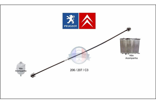 Imagem 2 de 3 de Kit 10 Mangueira Retorno Radiador Peugeot 206 207 Citroen C3