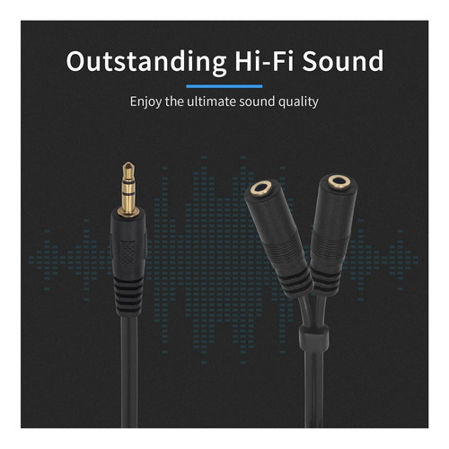 Divisor De Auriculares Duttek, Cable De Divisor Estéreo De Y