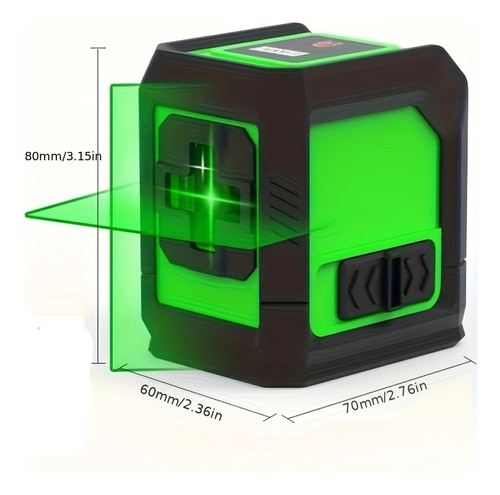 2 Linhas, Nível Laser Verde, Horizontal Automático, Com Bols
