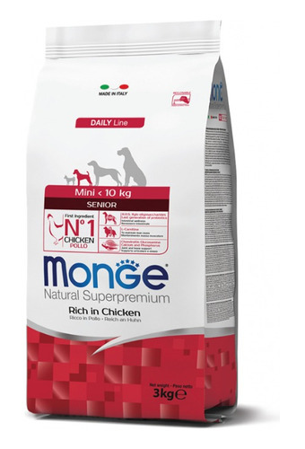 Monge Perro Senior Mini 3kg