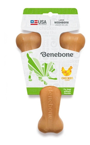 Hueso Masticable Benebone Wishbone Pollo Large Juguete Perro