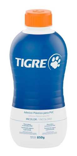 Cola Tigre Adesivo Plástico Tubo Pvc 850g Incolor
