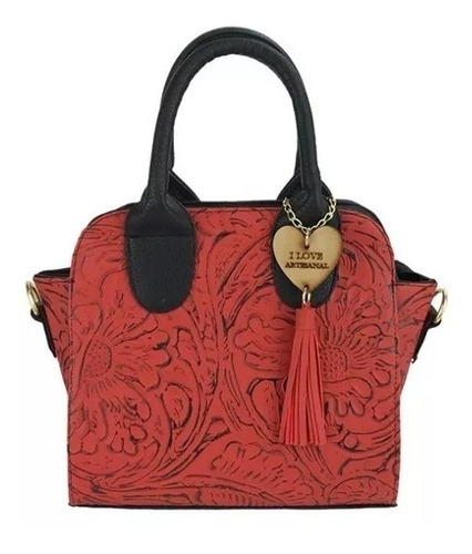 Bolso Dama Tote Piel Genuina Original Vacuno Muñequeado 