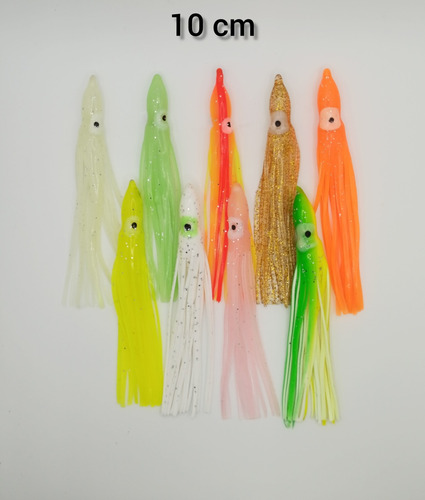 Señuelo Suave Pesca Calamar Multicolor ( 5 Unidades ) 