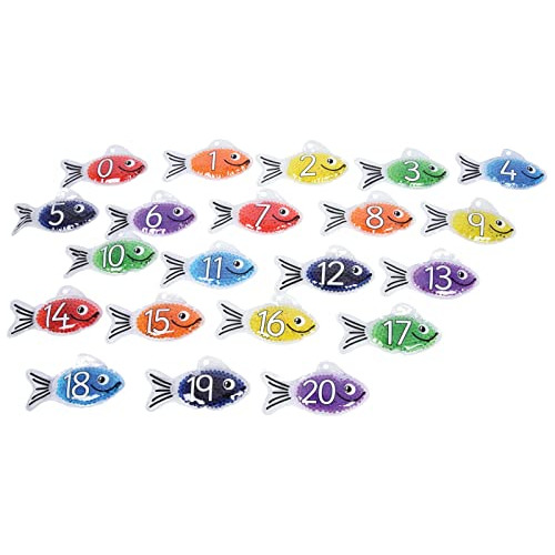 Números De Gel Arcoíris Peces, Conjunto De 21, 7 Colo...