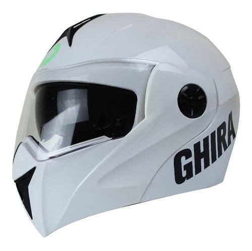Imagen 2 de 6 de Casco Moto Abatible Ghira Gh1000 Con Gafas Certificado Dot