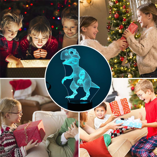 P 3d Dinosaur Children Night Lamp Led Colors Changing Lighti