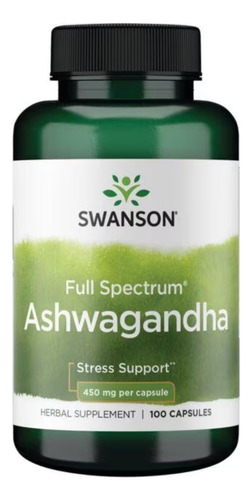 Ashwaganda Swanson 450mg Antistress Mental Perfecto (pack 2)