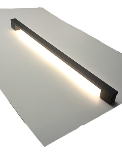Aplique Luz Indirecta Led Manijon. 194cm Exterior Negro. Luz Cálida