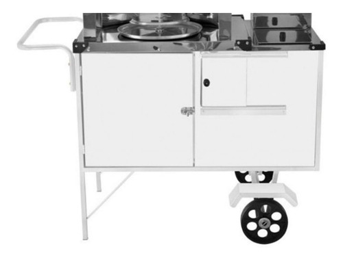 Imagem 3 de 8 de Carrinho De Churrasco Grego Com Toldo E Rodas Maciças Cefaz