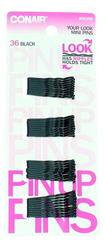 Mini Alfileres Conair Styling Essentials, Negro 36 Unidades 