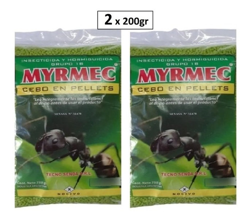 Insecticida Y Hormiguicida Myrmec Parafinado Pellets 400gr