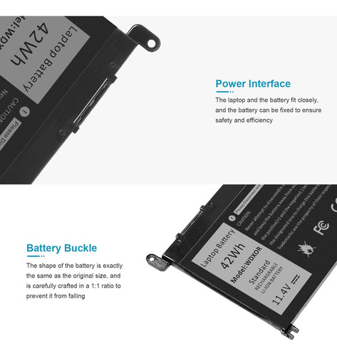 Batería De Computadora Portátil Fancy Buying 42wh Wdx0r