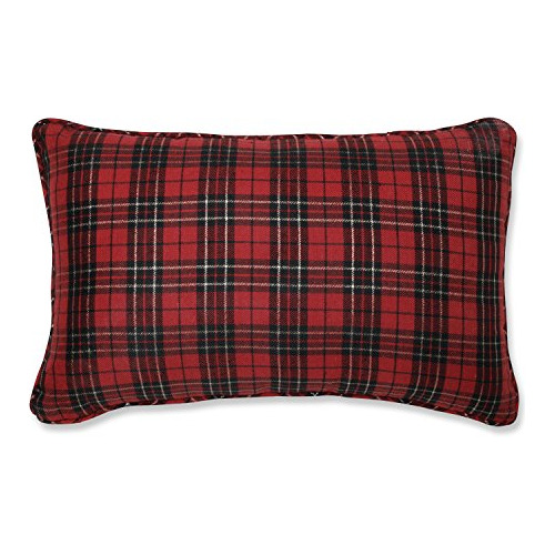 Almohada Perfecta De Día Festivo Tartán Rojo Rectangular Par