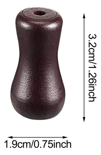 L 12pcs Blind Pull Cord Buttons, Hanging Pulls Brown