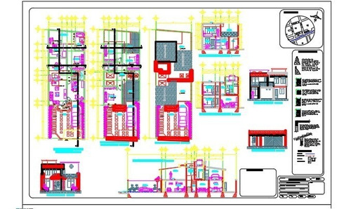 Proyecto Arquitectónico Casa Habitación 8 X 24 M Pdf Dwg (Usado)