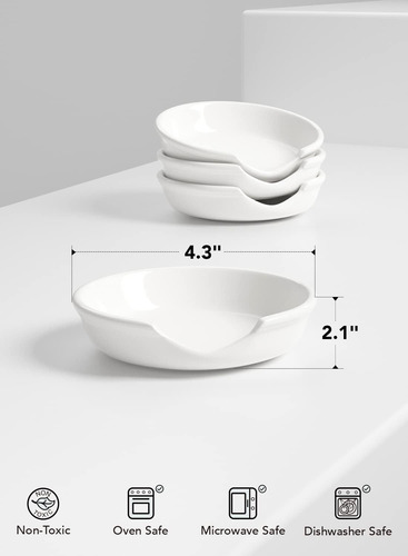 Soporte Cerámico Para Estufa, Blanco, Juego De 4 Unidades