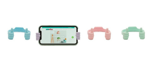 Imagen 8 de 10 de Set 4 Manitos Soporte Universal Celular Tablet Pastel Fluo