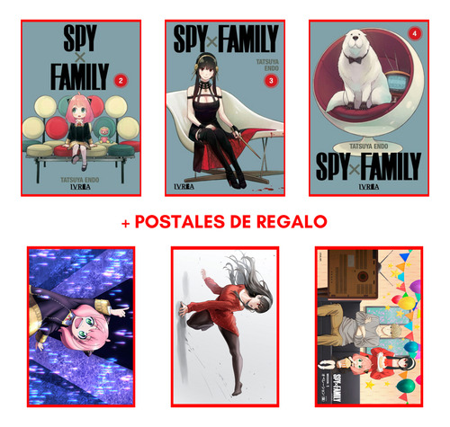 Combo Spyxfamily 2 A 4 - Postales De Regalo - Manga - Ivrea