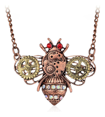 Dreuyet Steampunk Gear Collar Con Colgante Para Mujeres Y Ni