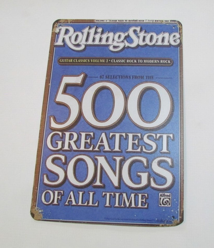 Poster Anuncio Cartel 500 Canciones Rolling Stone Rock Decor