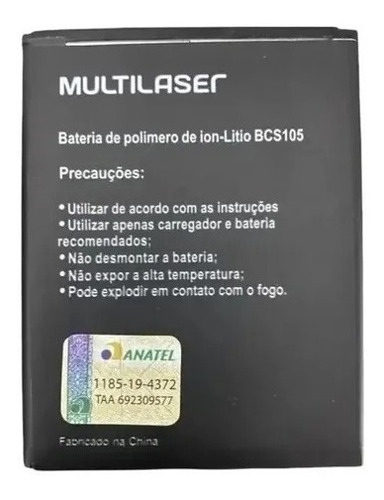  Bateria Bcs105 Multilaser F P9131 Original Envio Imediato