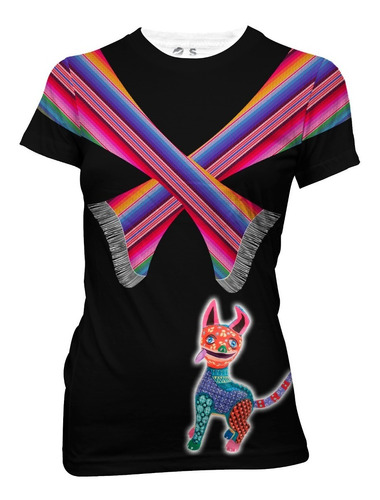 Playera Sublimada Reboso Mexicana Super Fresca 100% Lavable