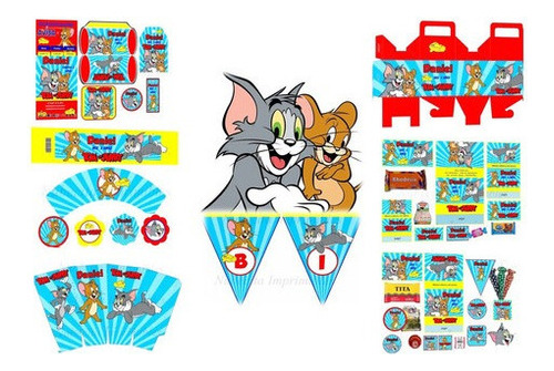Kit Imprimible Tom Y Jerry Candy Bar Golosinas Tarjetas