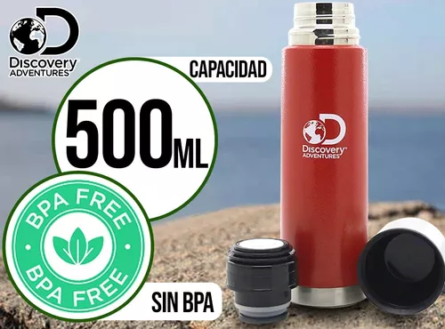 Termo 500ml Botella Acero Inoxidable Discovery Vaso Camping