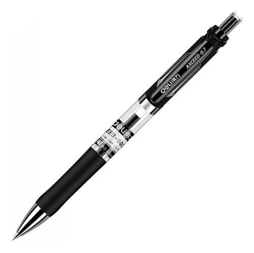 Boligrafo Retractil Deli Gel Axceed Negro - 0,7 Mm