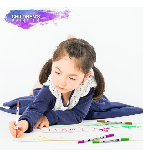 Juego De Rotuladores W-72 Colores De Doble Punta Para Arte M