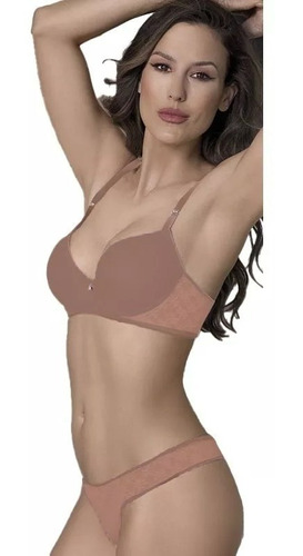 Conjunto Belen 8743 Encaje Tasa Soft Push Up Y Less Oferta