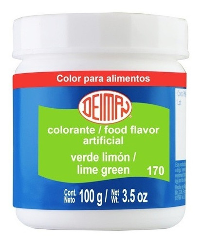 Colorante Vegetal Comestible Verde Limon 100g