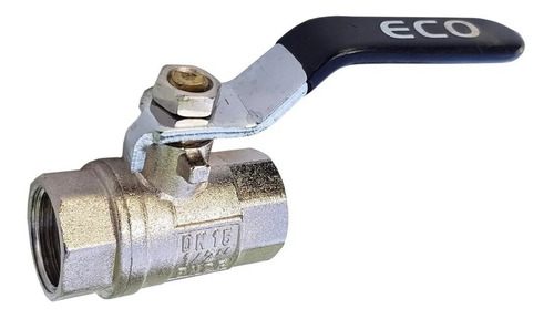 Llave De Paso Esférica Cromo Para Agua 1/2 Pulgada Valforte