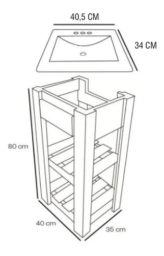 Imagen 8 de 10 de Combo Baño Economico Inodoro Vanitory Piso Griferia Completo