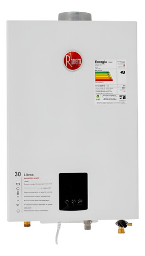 Aquecedor A Gas Rheem 30 Litros - Exaustão Forçada - Glp