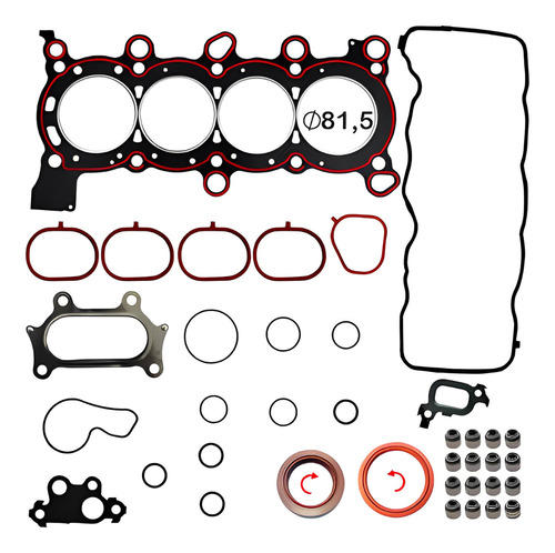 Junta Mtr Cabecote Pack Com Retentor Honda Civic 2.0 16/21