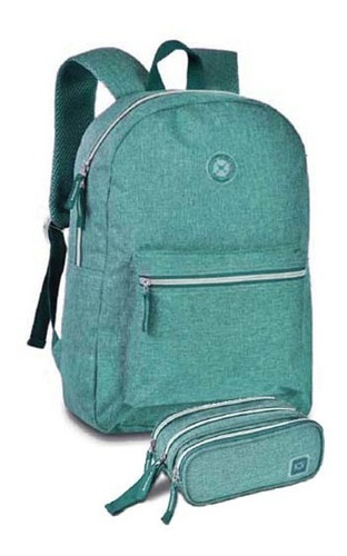 Mochila Bolsa Costas Escolar Várias Cores + Estojo - Clio