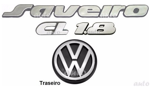 Emblemas Saveiro Cl 1.8 + Vw Da Mala - Quadrada 1991 À 1997