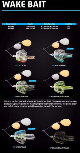 War Eagle Wake Bait Spinnerbait - Señuelo De Pesca Con Cuchi