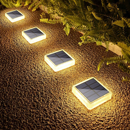 Lacasa Luces Solares Para Terraza, Paquete De 4 Luces Led De