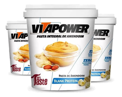 Pasta De Amendoim Integral Vitapower Blank Protein 450g