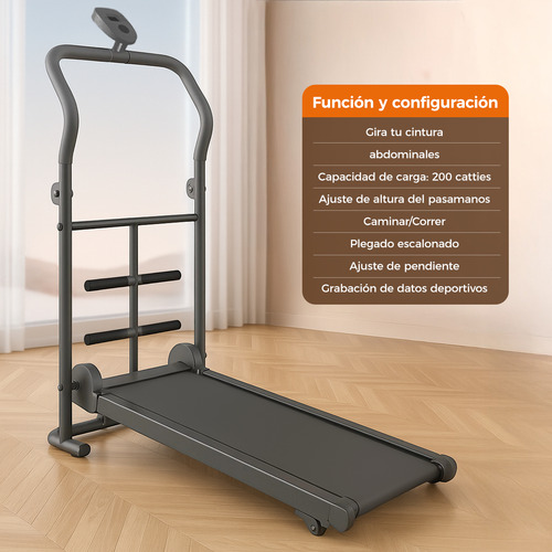 Caminadora Athletic Works Manual Con Scanner Negra