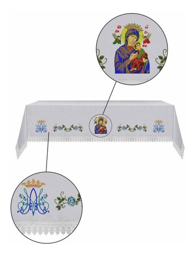 Toalha Para Altar Nossa Senhora Perpétuo Socorro 3,00x1,50