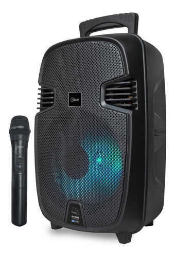 Parlante Karaoke City Song 4 Mic Inalámbrico 8 Tws, Bt, Usb Color Negro