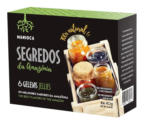 Kit Para Presente Com Geleias Da Amazônia 100% Natural