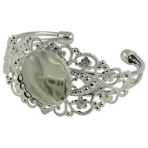 2 X 2 Piezas De Brazalete Con Brazalete Abierto En Mm Plata